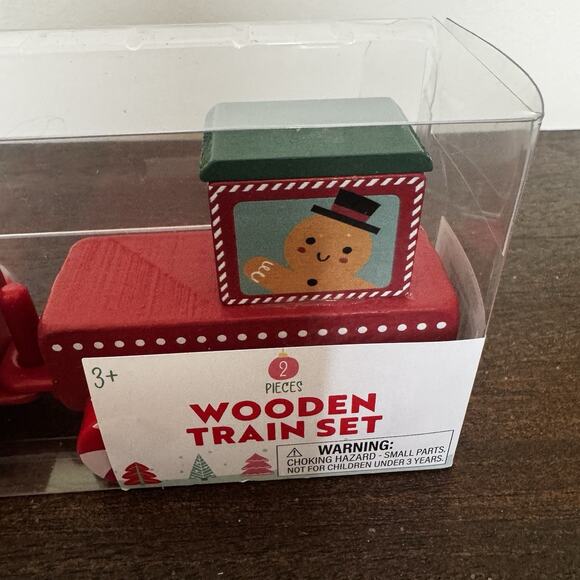 NEW Target Bullseye's Playground Christmas 2025 Wooden Train Set 6 Cars Holiday - Picture 9 of 16
